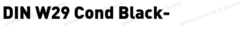 DIN W29 Cond Black字体转换